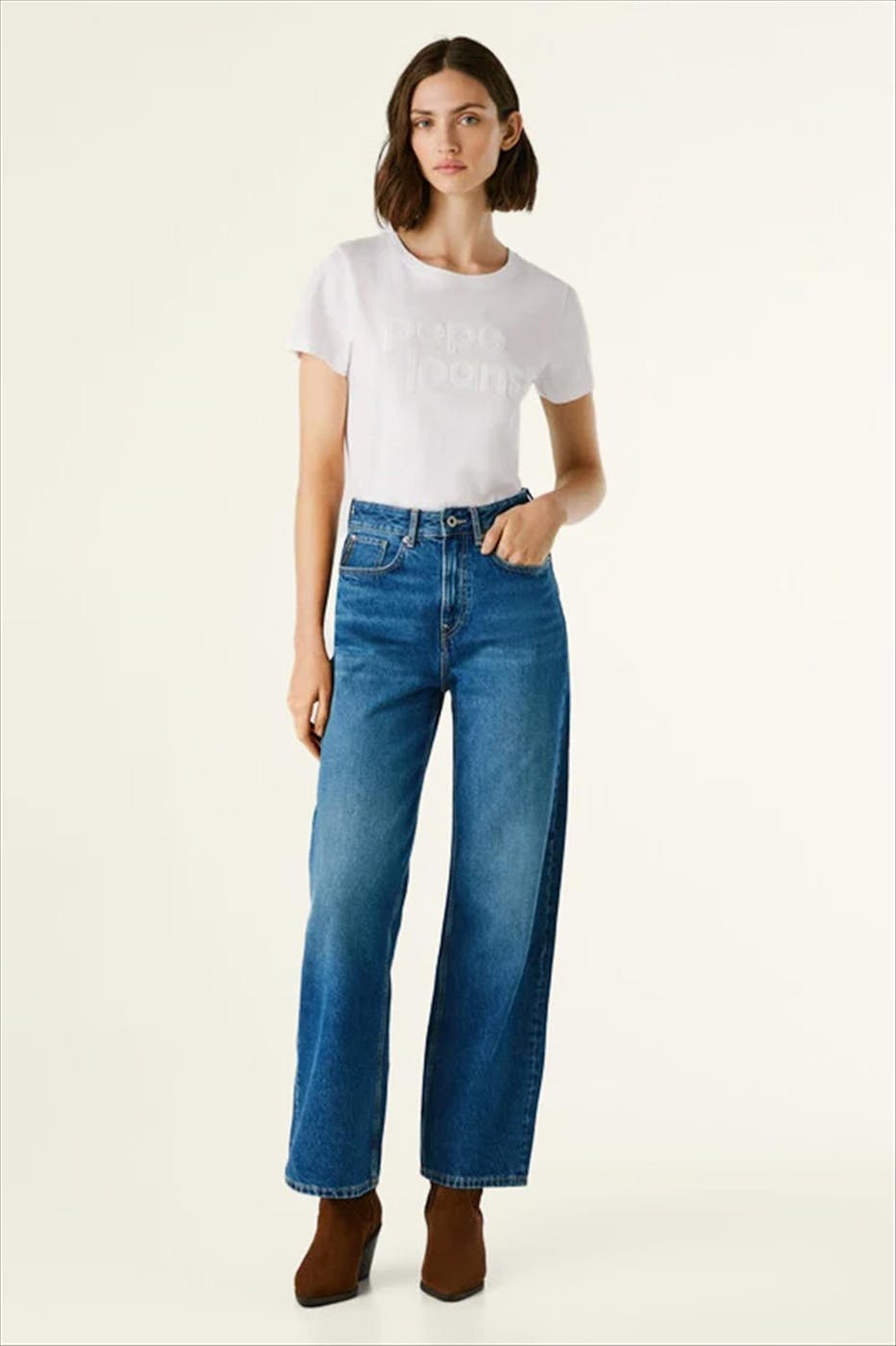 Pepe Jeans London - Donkerblauwe Lexa Straight jeans