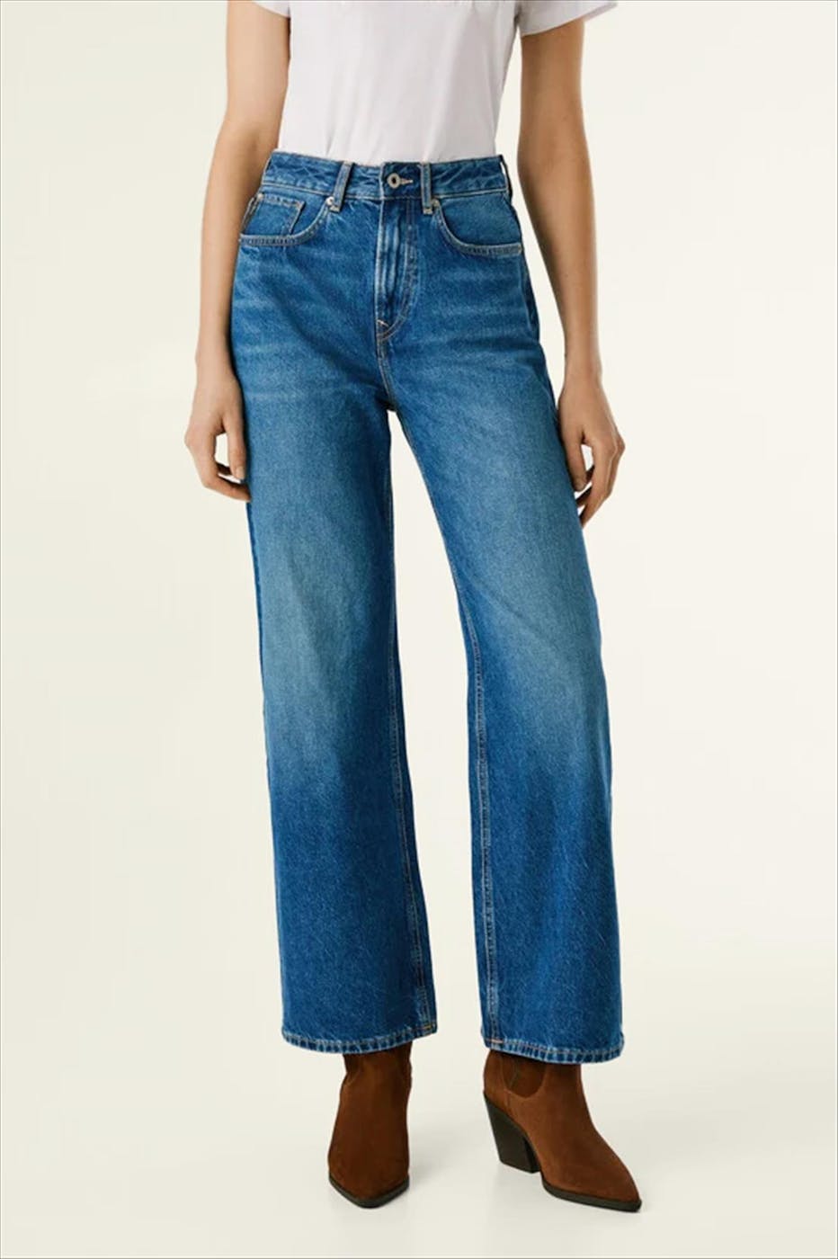 Pepe Jeans London - Donkerblauwe Lexa Straight jeans