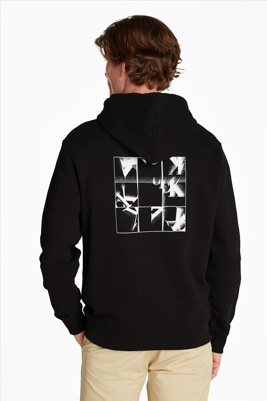 Calvin Klein Jeans - Zwarte Grid Monogram hoodie