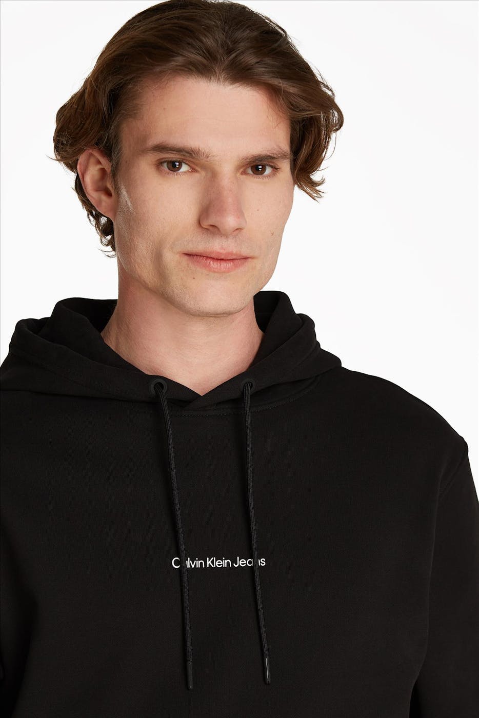 Calvin Klein Jeans - Zwarte Grid Monogram hoodie