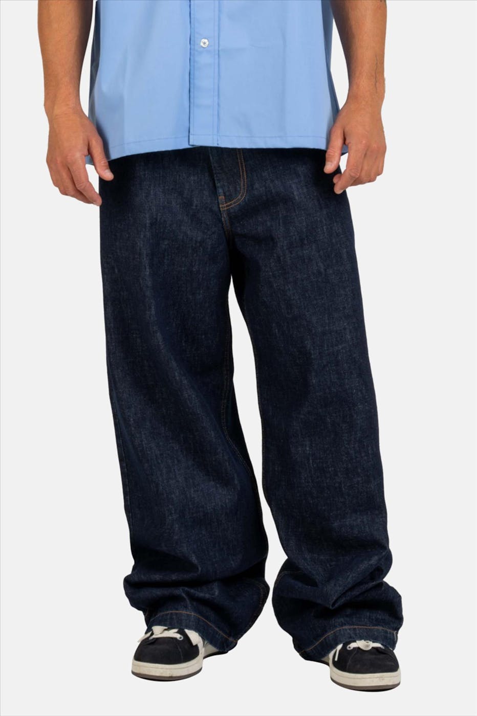 Reell - Donkerblauwe Baggy tapered jeans