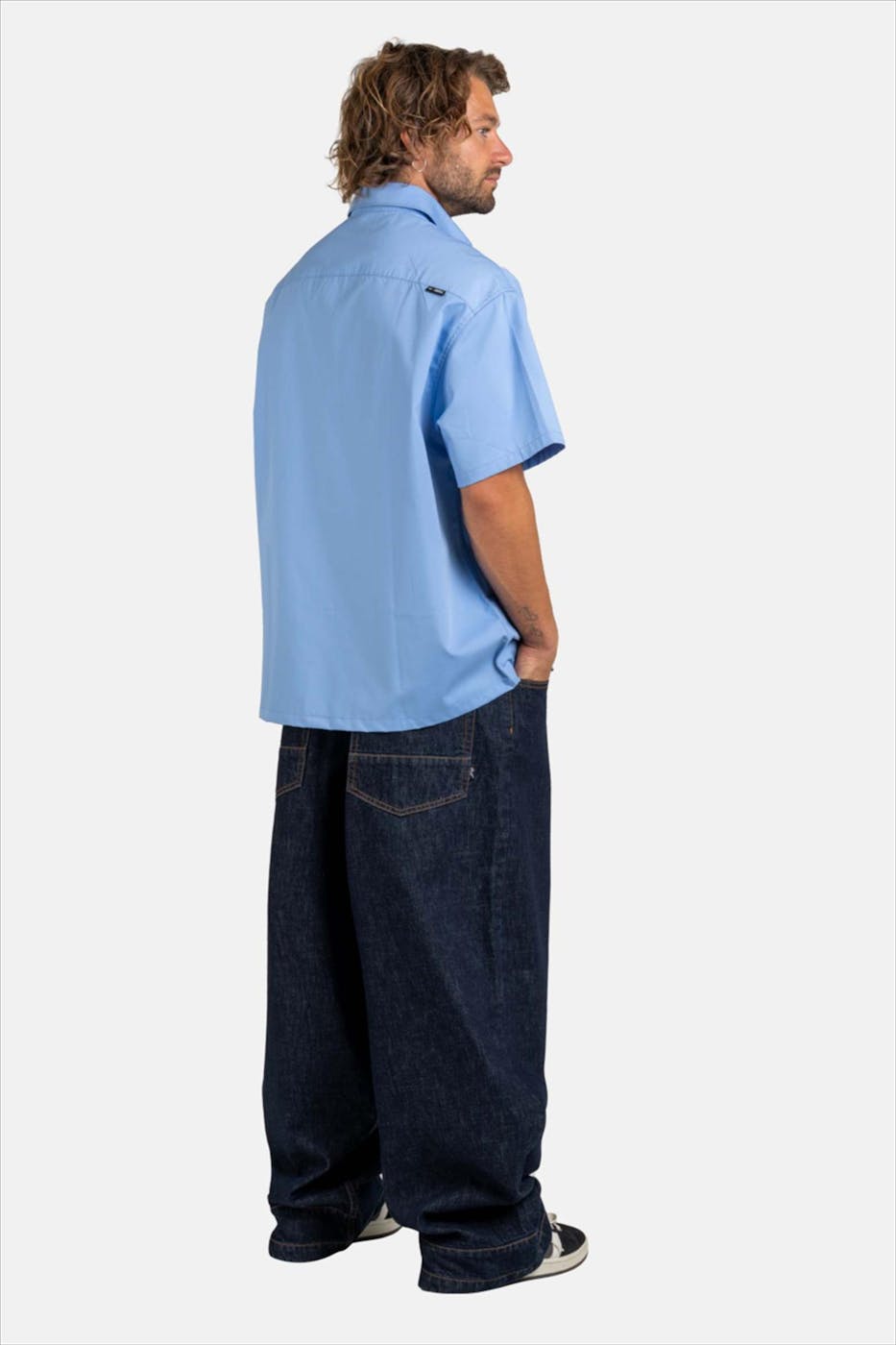Reell - Donkerblauwe Baggy tapered jeans