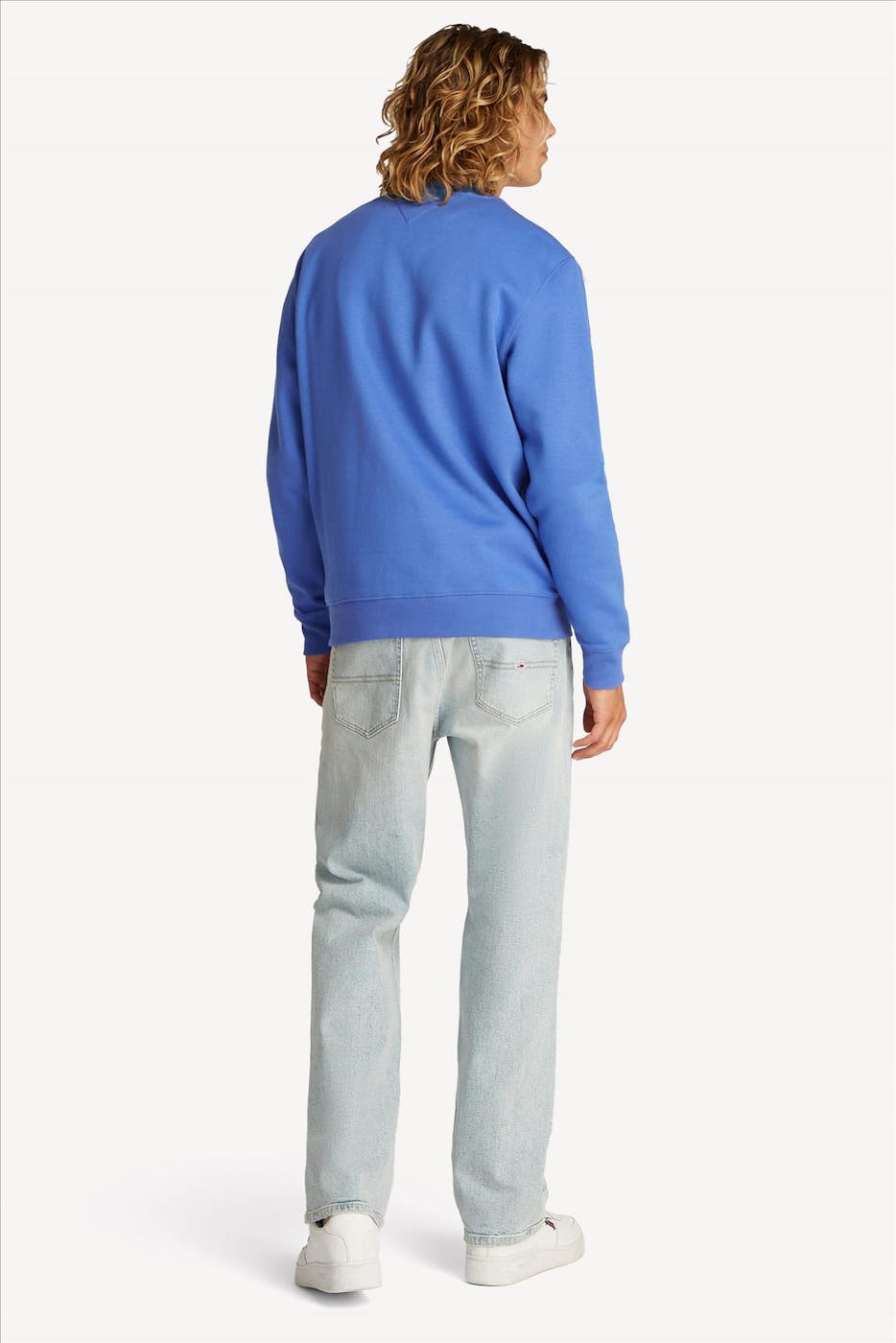 Tommy Jeans - Blauwe Regular Flag sweater