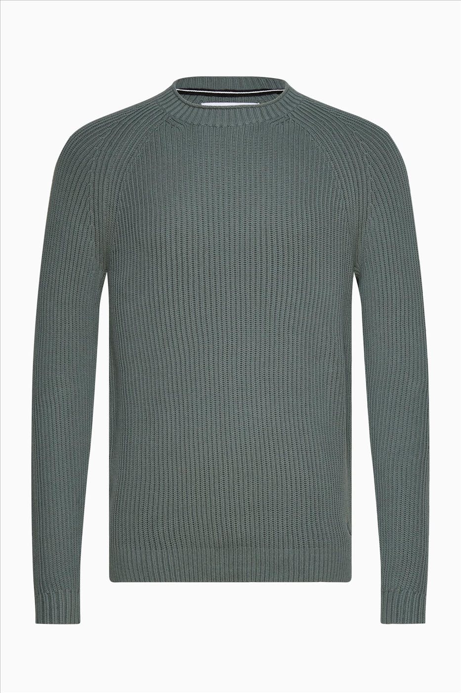 Calvin Klein Jeans - Grijsgroene Endless Ribbed trui