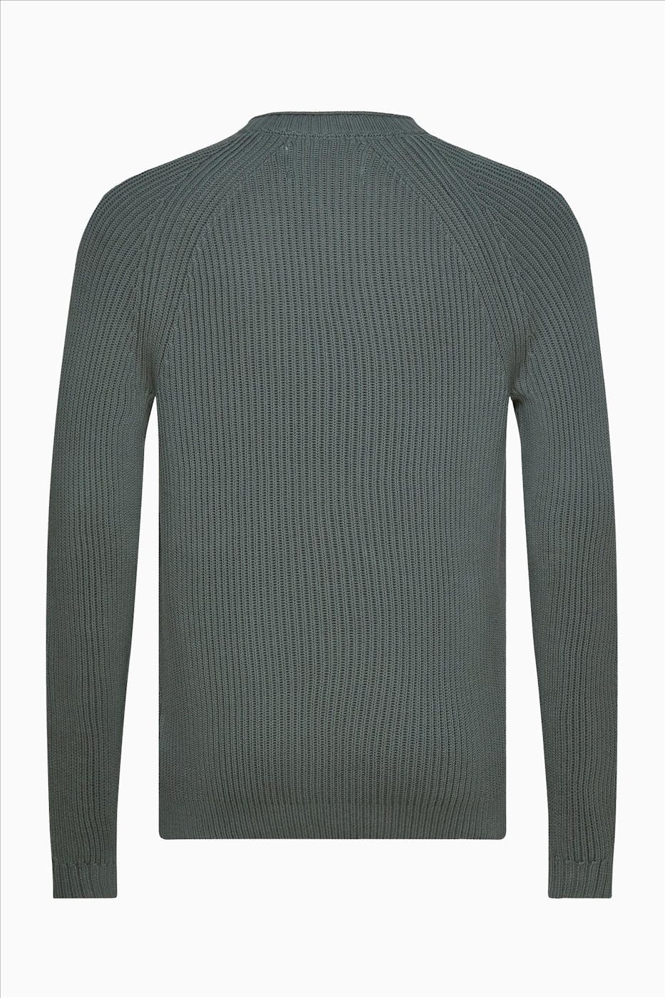 Calvin Klein Jeans - Grijsgroene Endless Ribbed trui