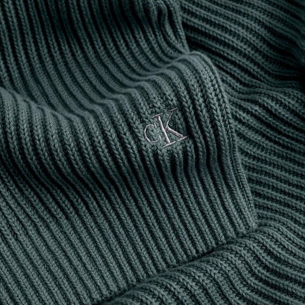 Calvin Klein Jeans - Grijsgroene Endless Ribbed trui