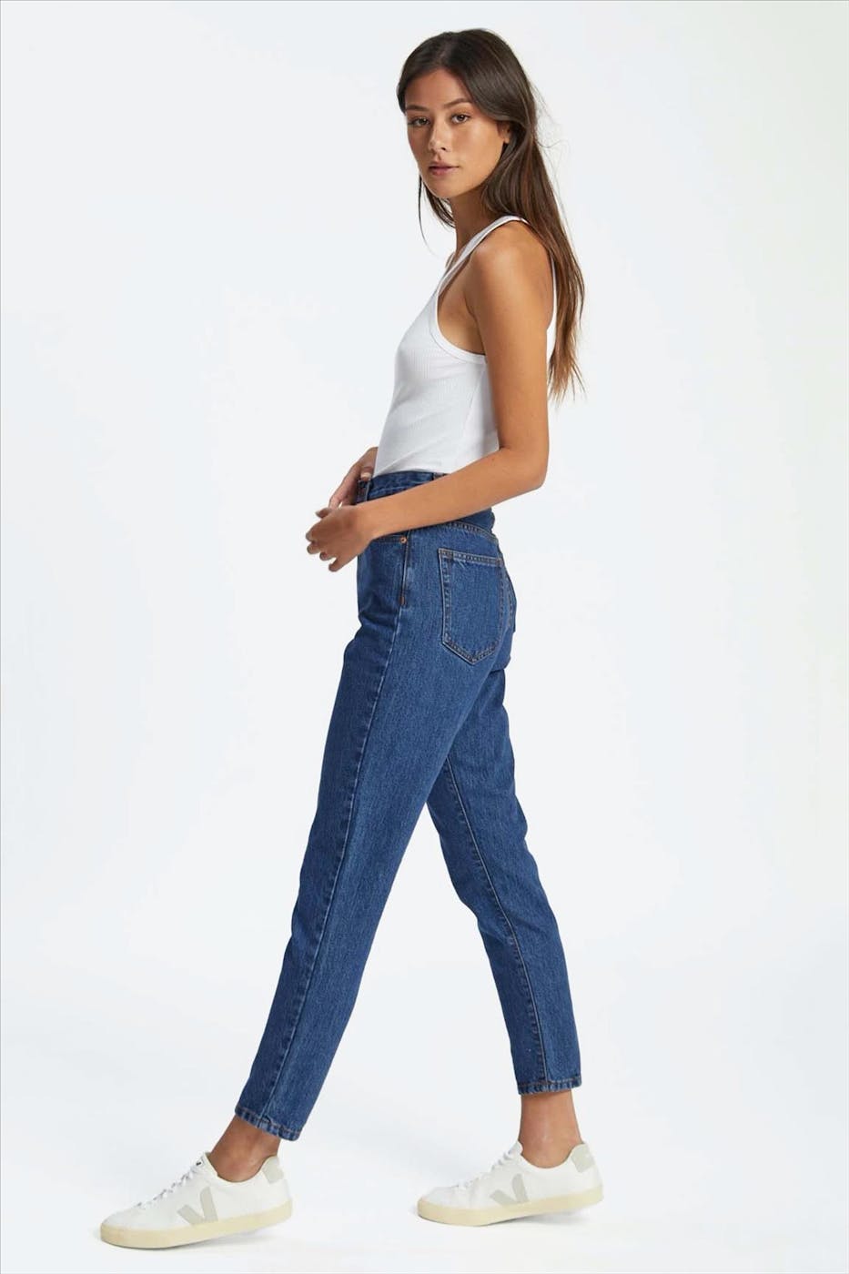 Dr. Denim - Blauwe Nora mom jeans met hoge taille