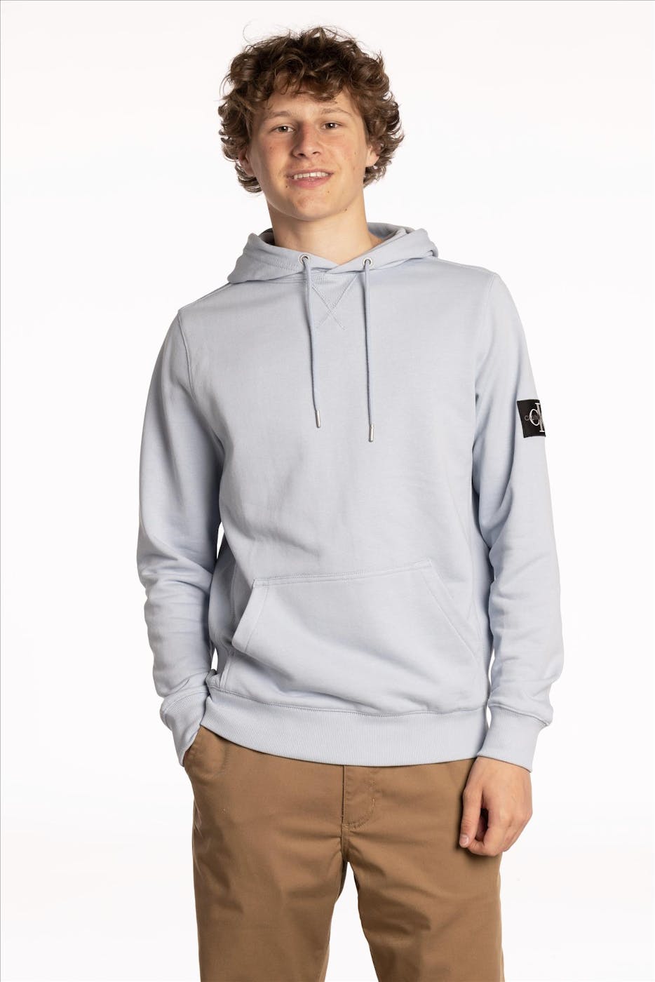 Calvin Klein Jeans - Lichtblauwe Brand Patch hoodie