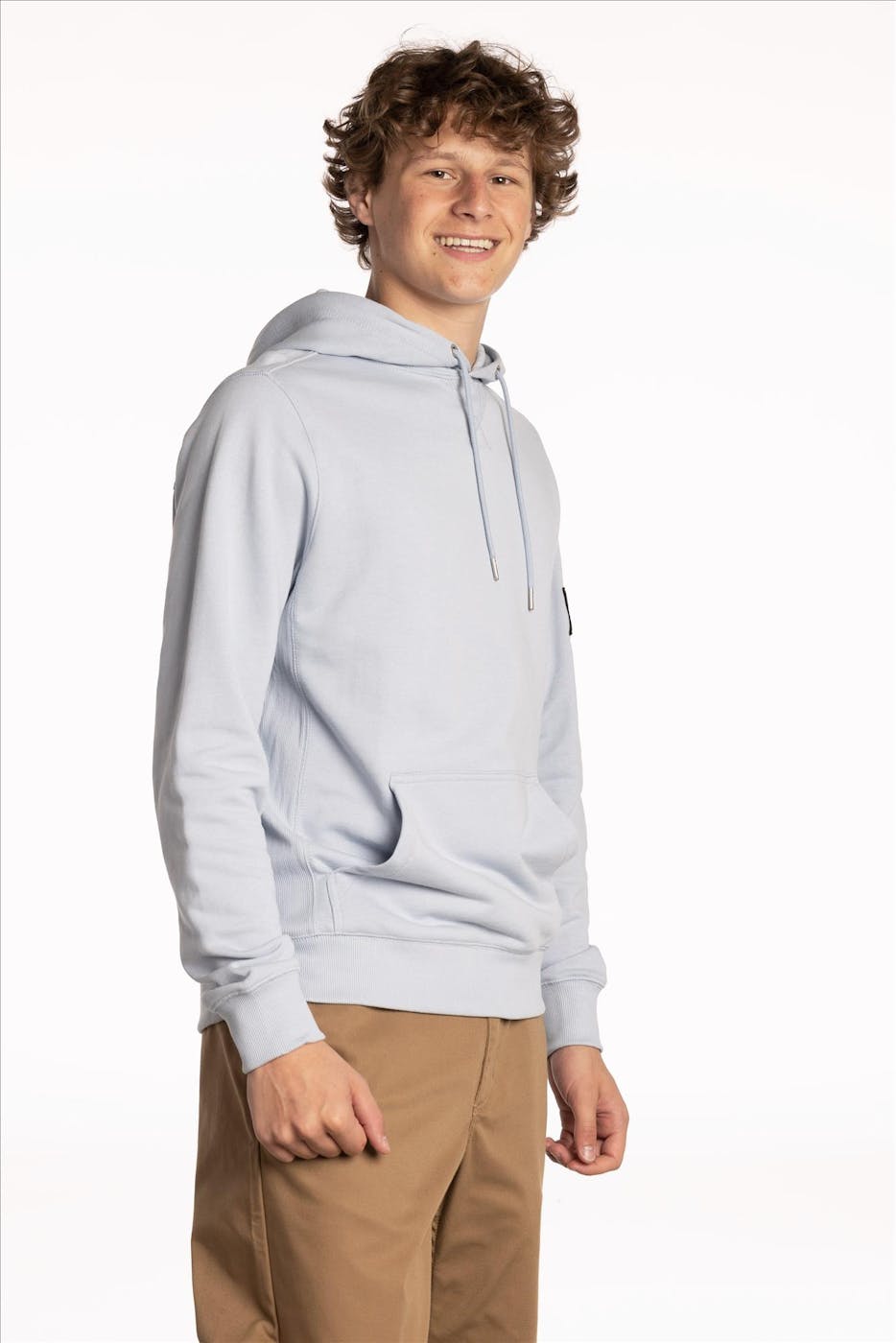 Calvin Klein Jeans - Lichtblauwe Brand Patch hoodie
