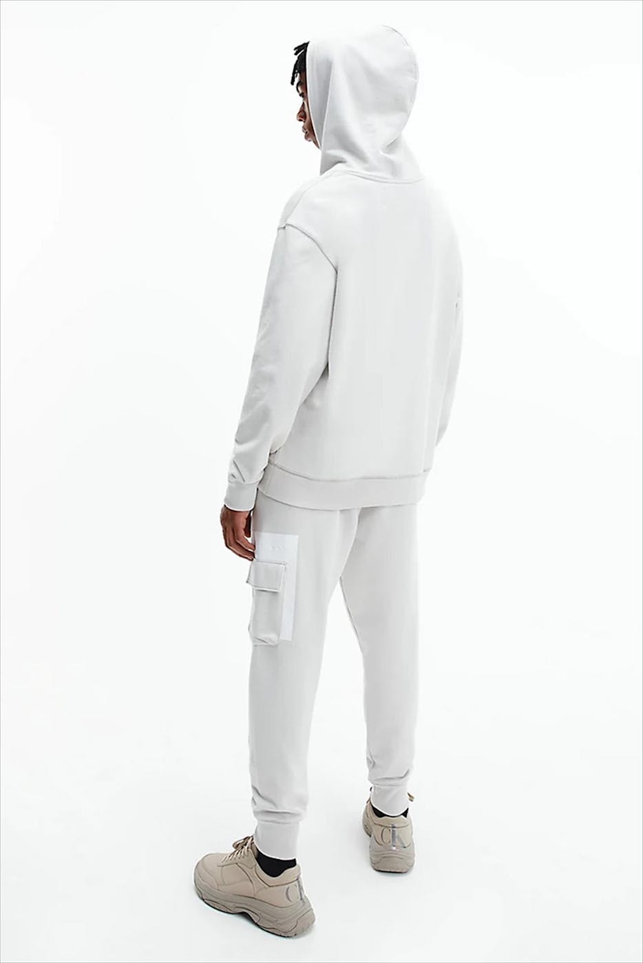 Calvin Klein Jeans - Lichtgrijze Blocking hoodie
