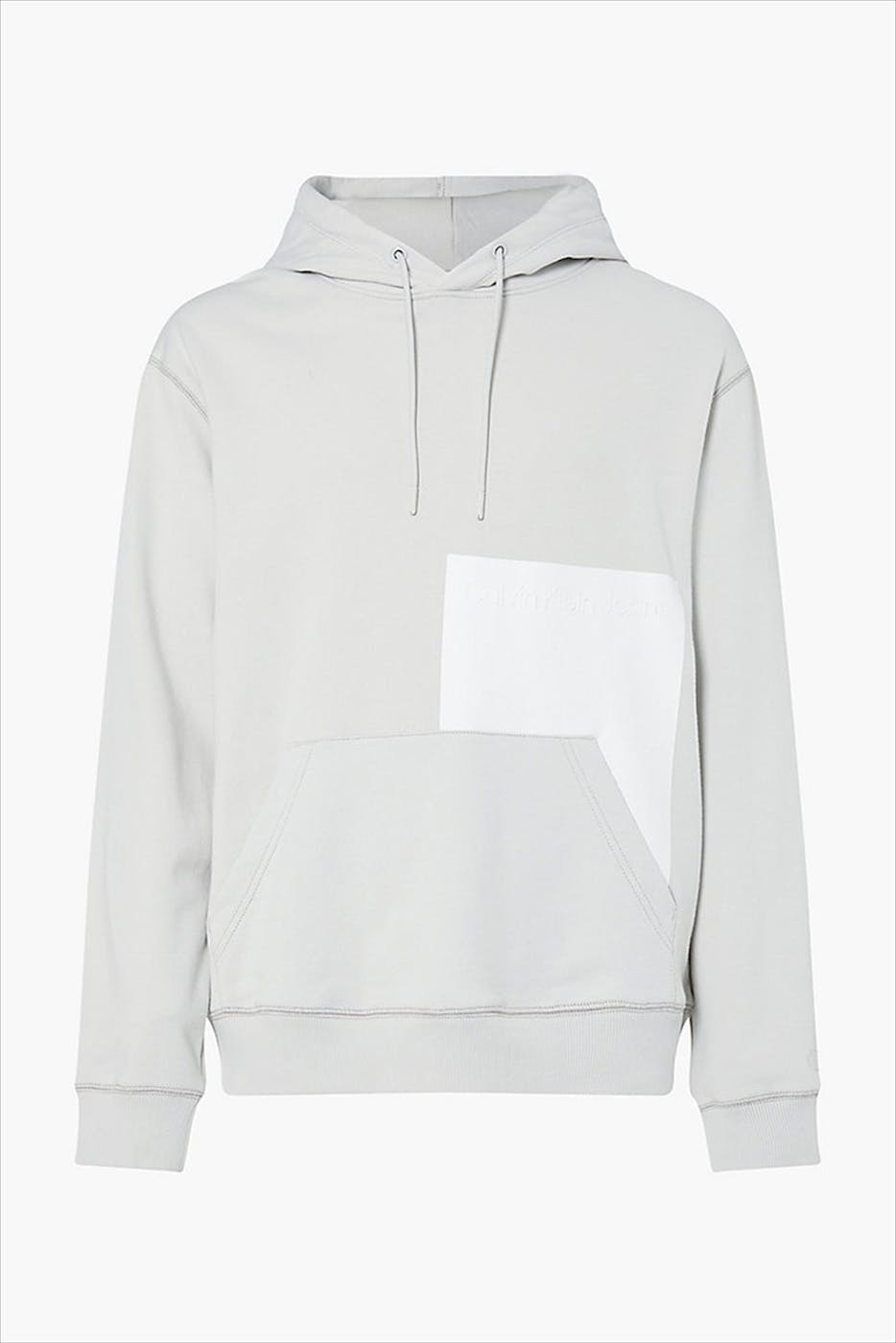 Calvin Klein Jeans - Lichtgrijze Blocking hoodie