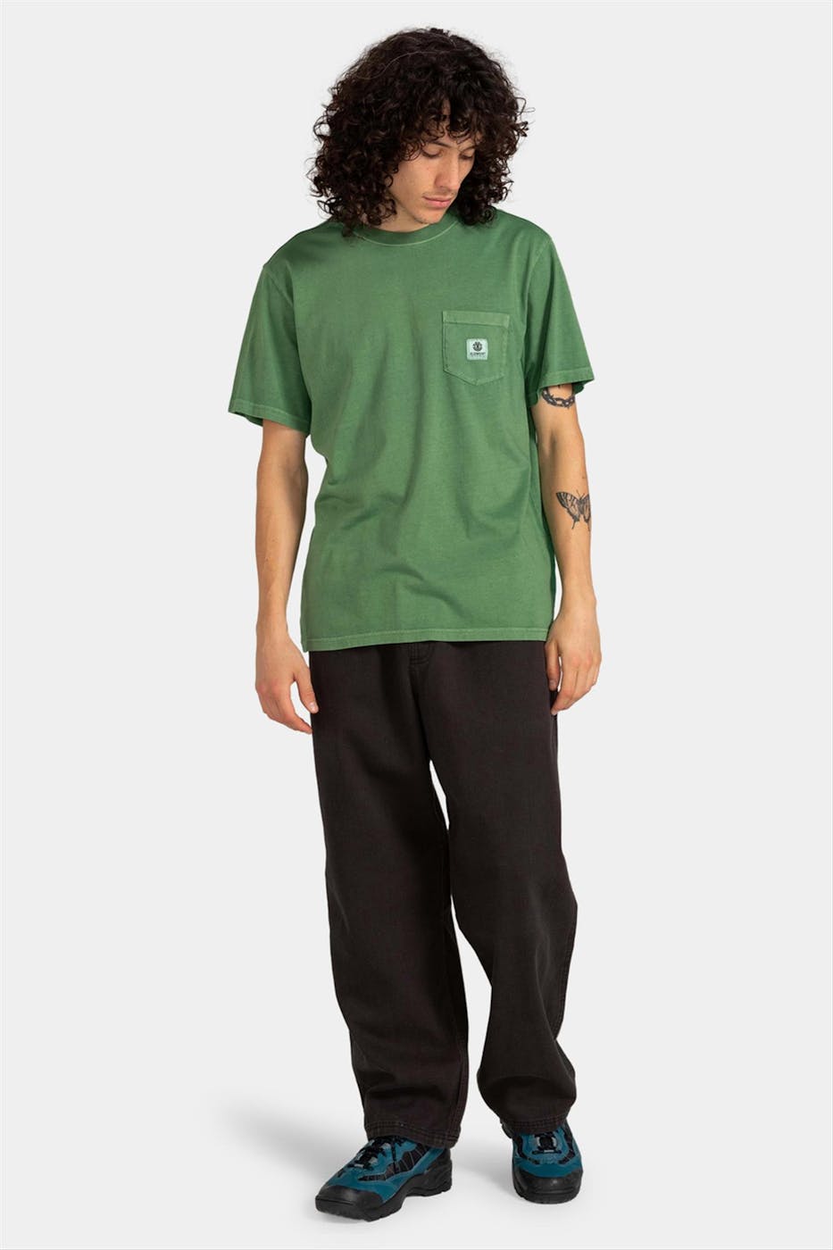 Element - Groene Basic Pocket T-shirt