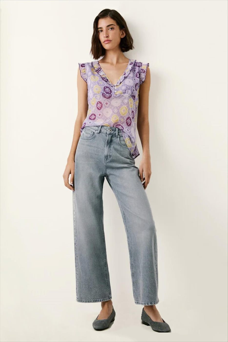 Pepe Jeans London - Grijze Lexa Straight jeans