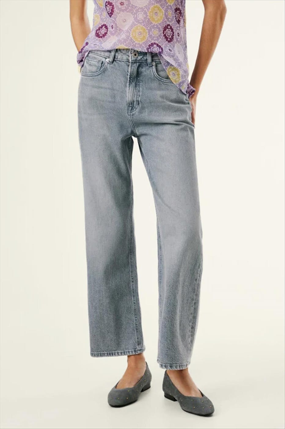 Pepe Jeans London - Grijze Lexa Straight jeans