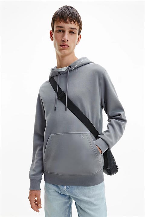 Calvin Klein Jeans - Grijze Repeat Logo hoodie