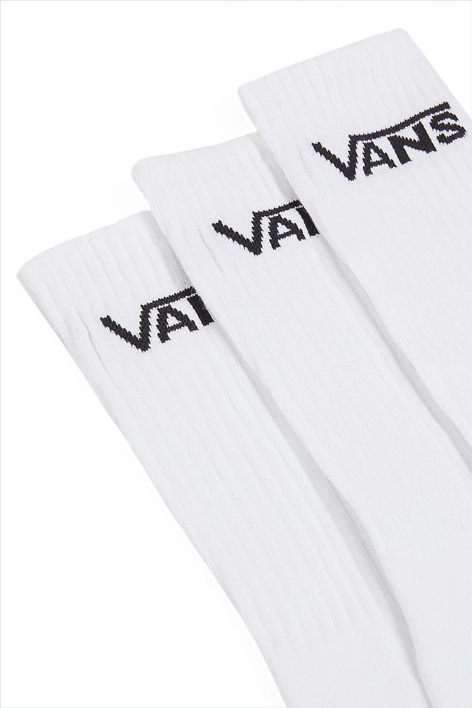 Vans - Wit-zwarte 3-pack Classic Crew sportsokken, maat: 42-47