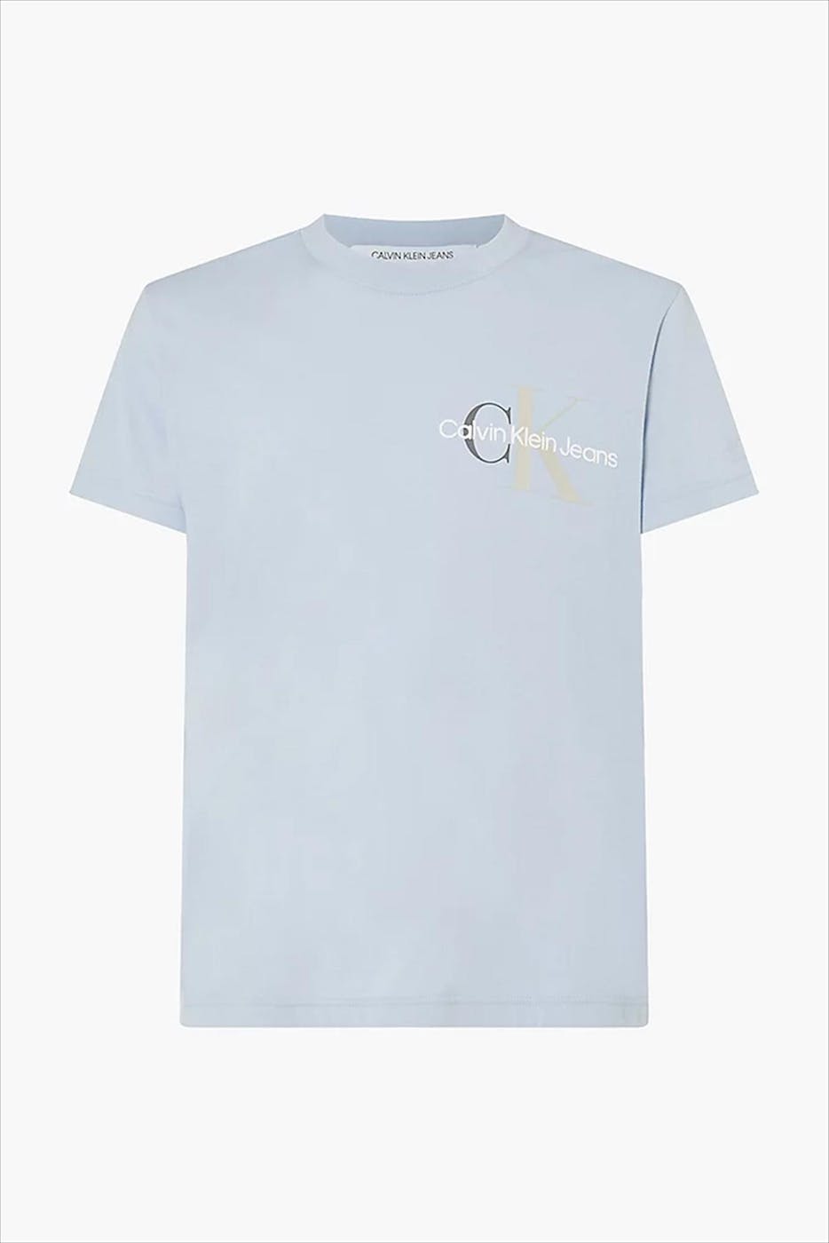 Calvin Klein Jeans - Lichtblauwe Two Tone Monogram T-shirt