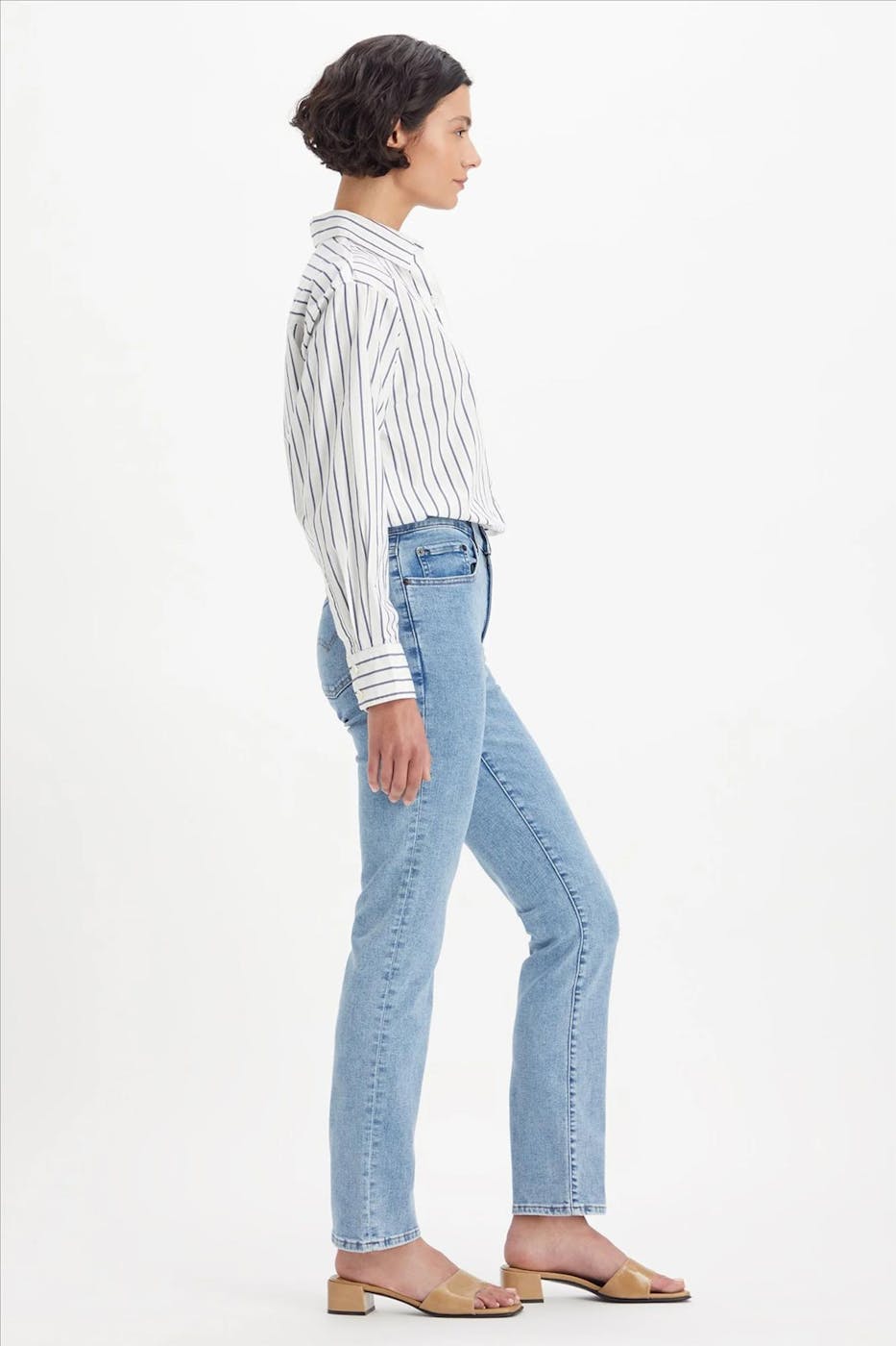 Levi's - Blauwe 724 Slim Straight jeans
