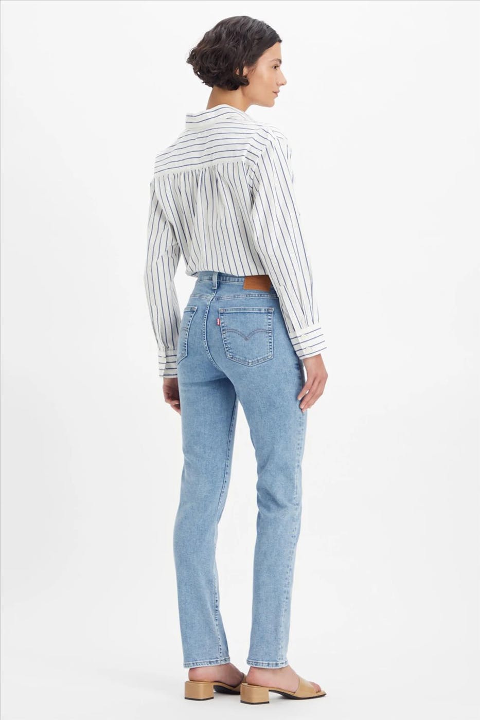 Levi's - Blauwe 724 Slim Straight jeans
