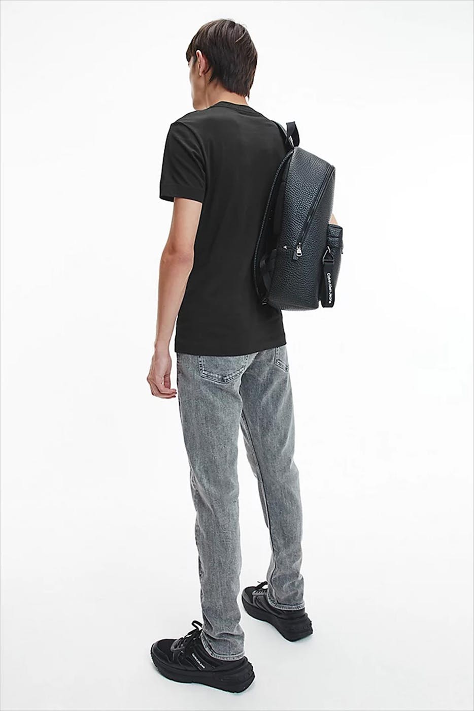 Calvin Klein Jeans - Zwarte Repeat Logo T-shirt