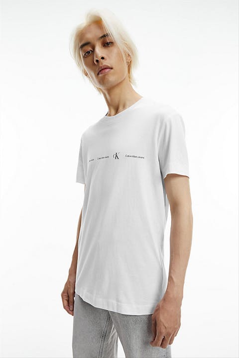 Calvin Klein Jeans - Witte Placed Logo's T-Shirt