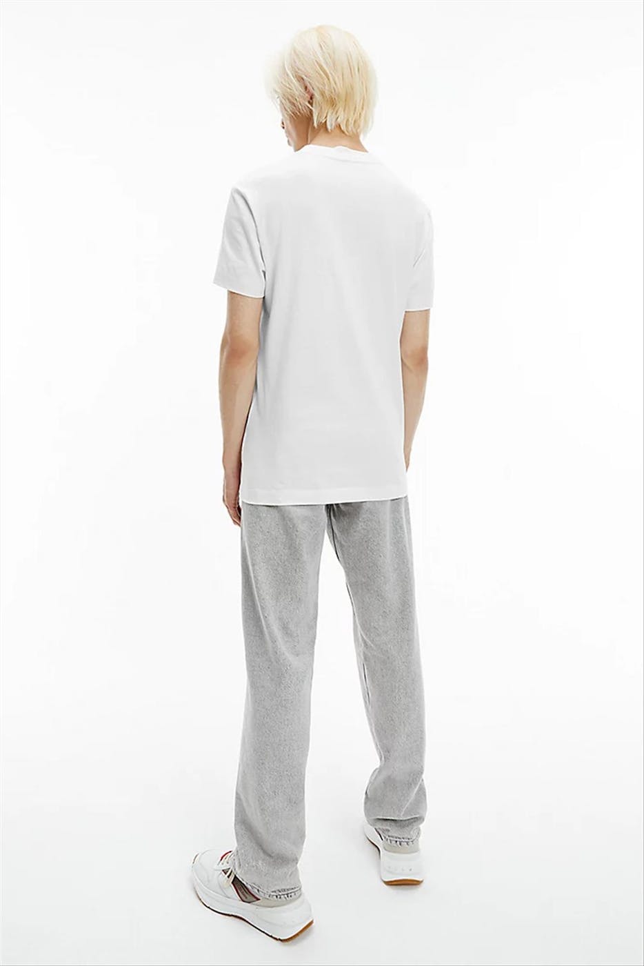 Calvin Klein Jeans - Witte Placed Logo's T-Shirt