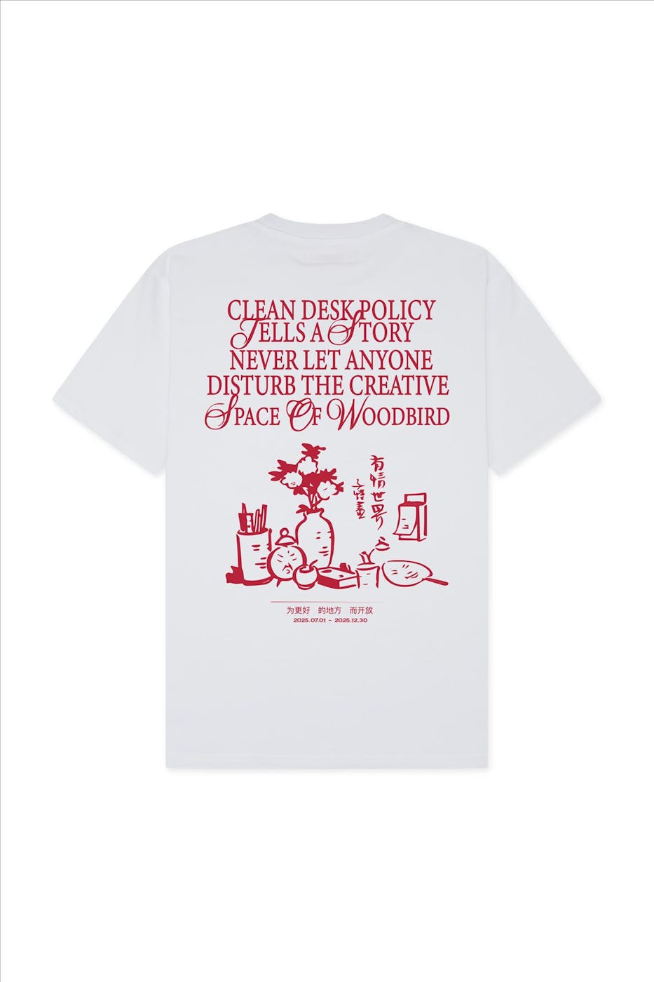 WOODBIRD - Witte Baine Space T-shirt