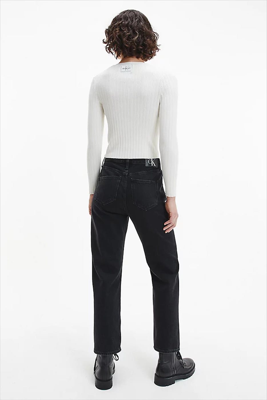 Calvin Klein Jeans - Beige 5-knoop cardigan
