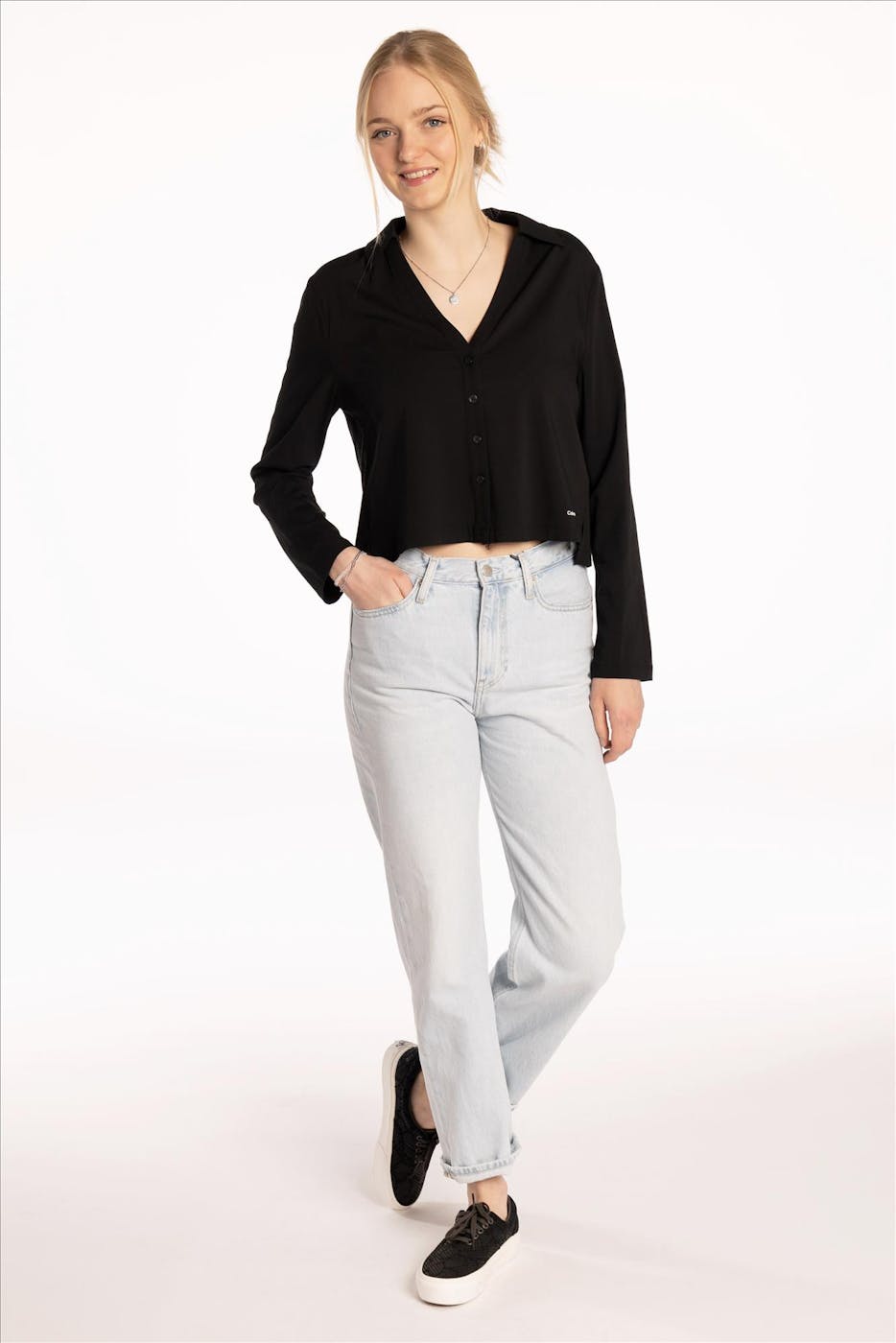 Calvin Klein Jeans - Zwarte Classic blouse