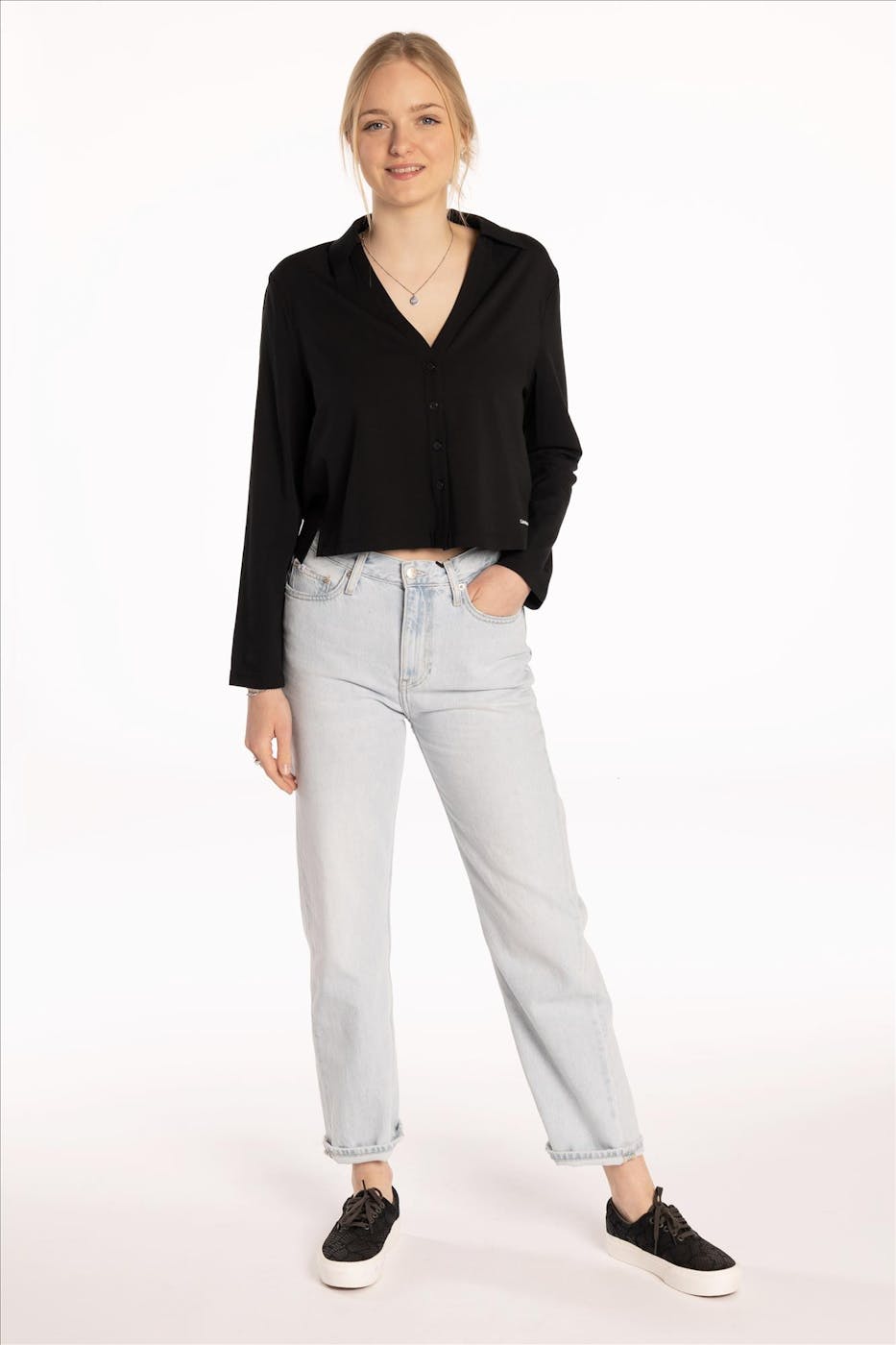 Calvin Klein Jeans - Zwarte Classic blouse