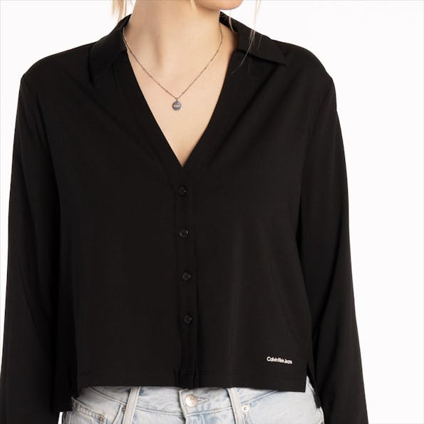 Calvin Klein Jeans - Zwarte Classic blouse