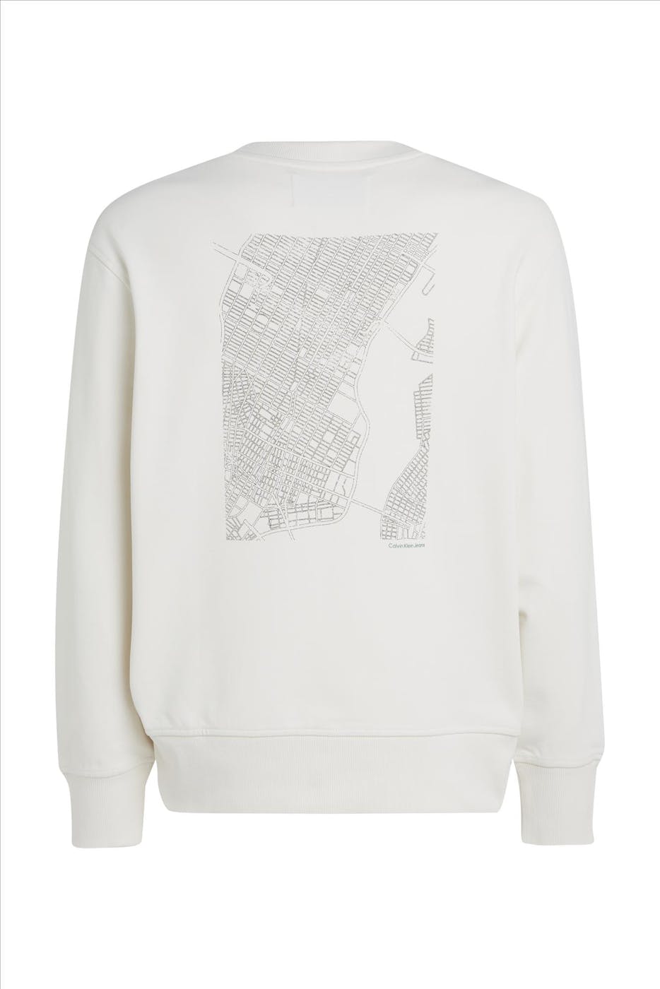 Calvin Klein Jeans - Ecru City Grid Map sweater