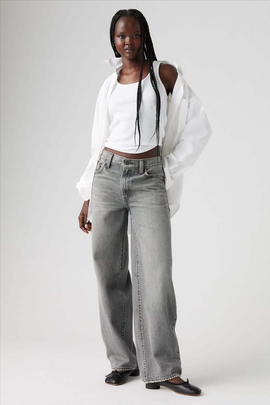 Levi's - Grijze Baggy Dad jeans