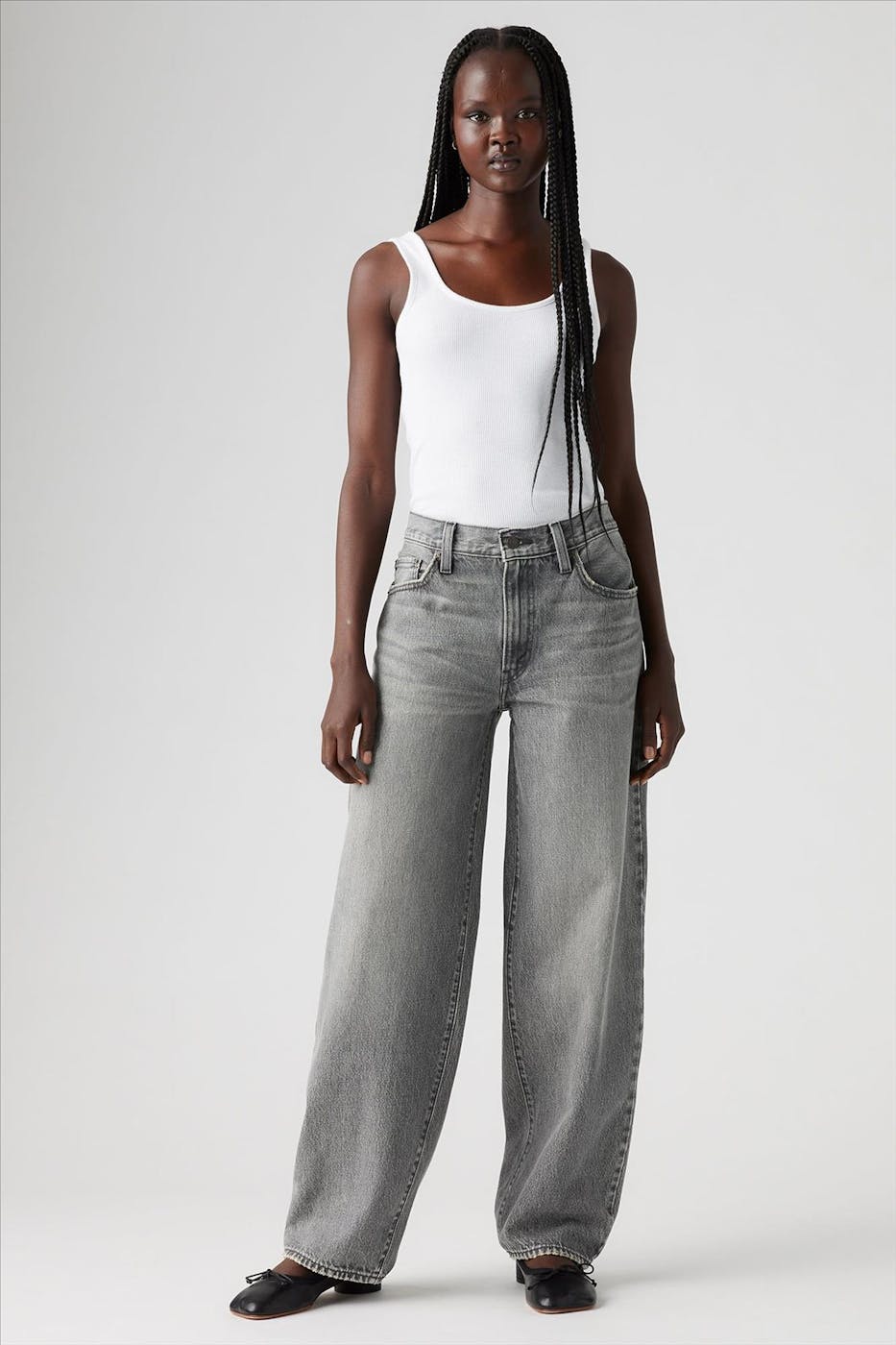 Levi's - Grijze Baggy Dad jeans