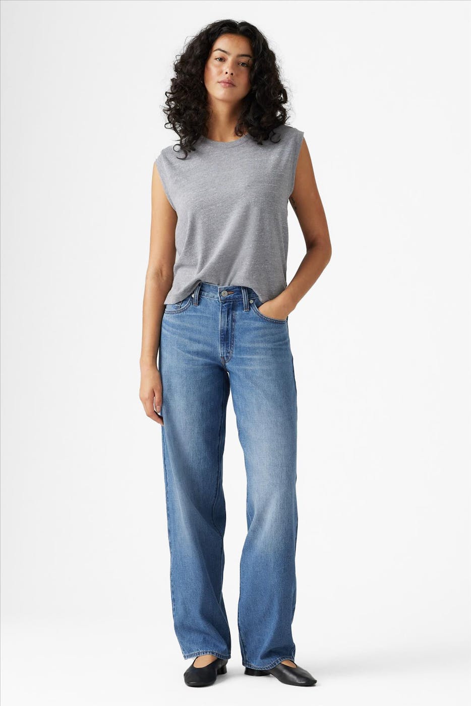 Levi's - Middenblauwe Baggy Dad jeans