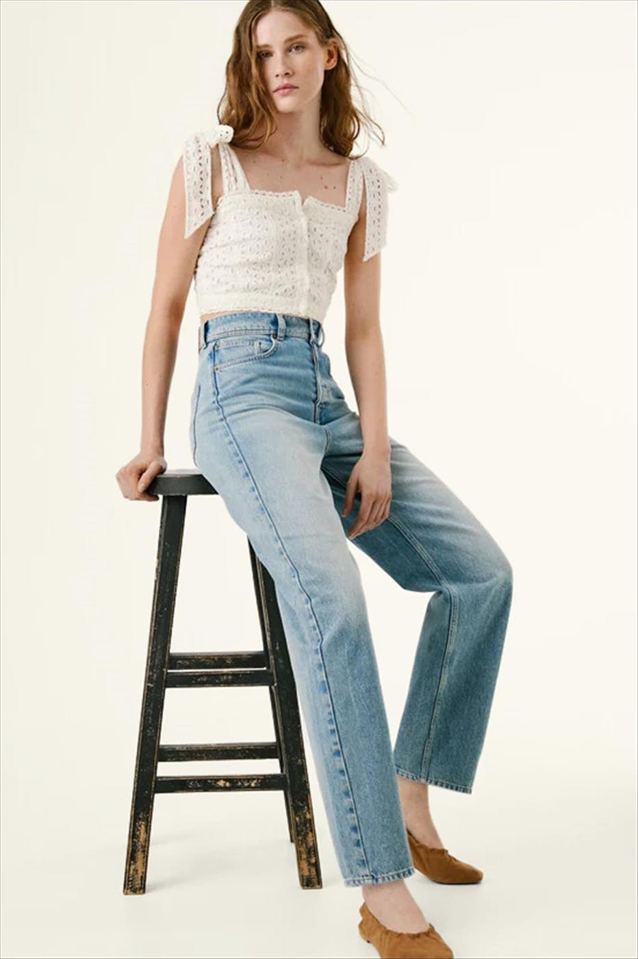 Pepe Jeans London - Lichtblauwe Addison Barrel jeans