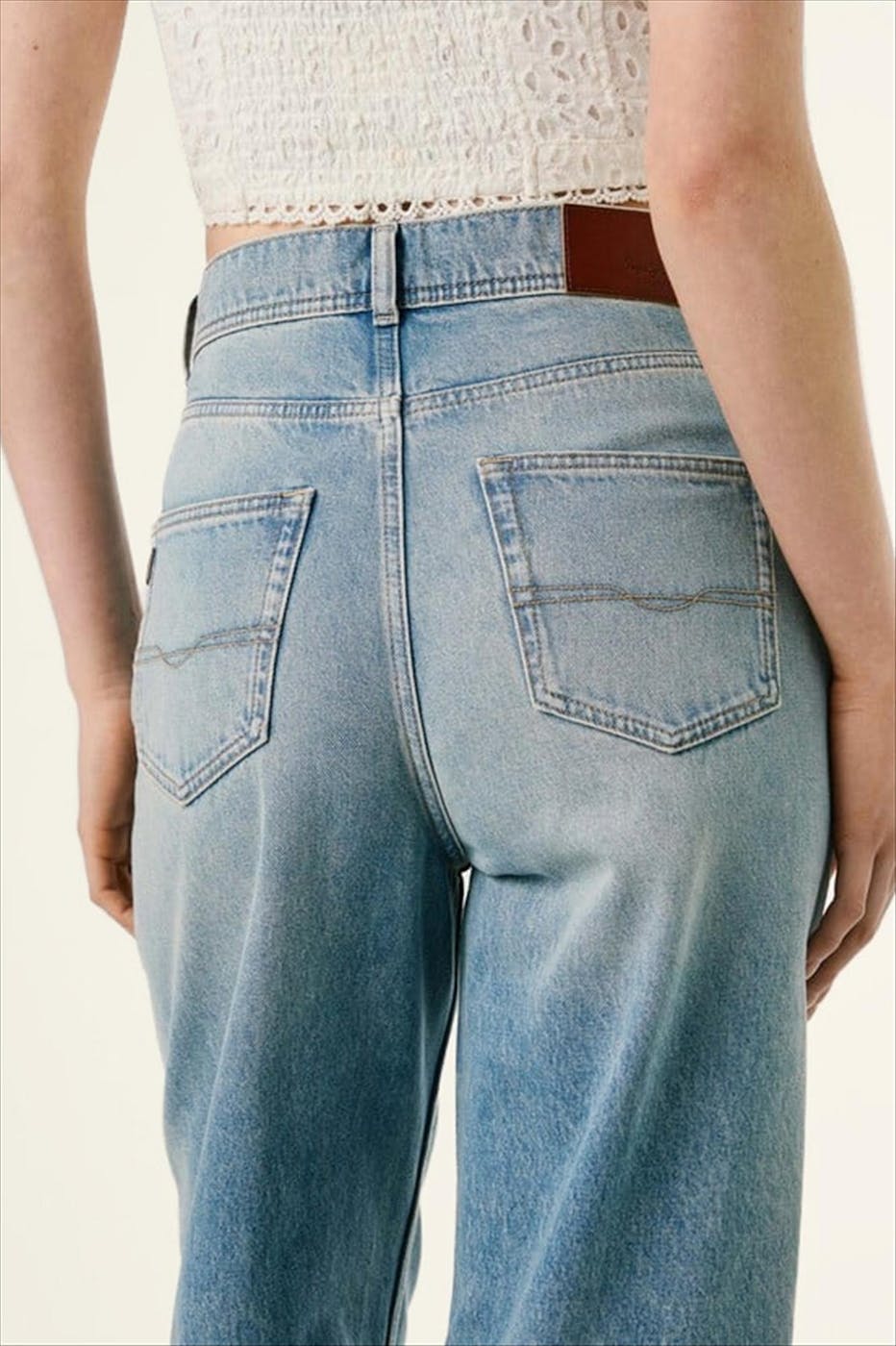 Pepe Jeans London - Lichtblauwe Addison Barrel jeans
