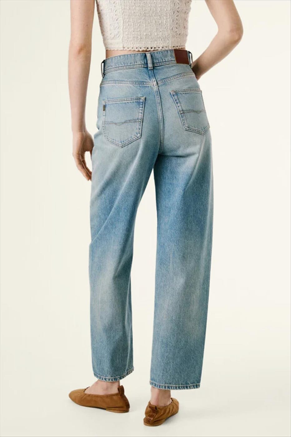 Pepe Jeans London - Lichtblauwe Addison Barrel jeans