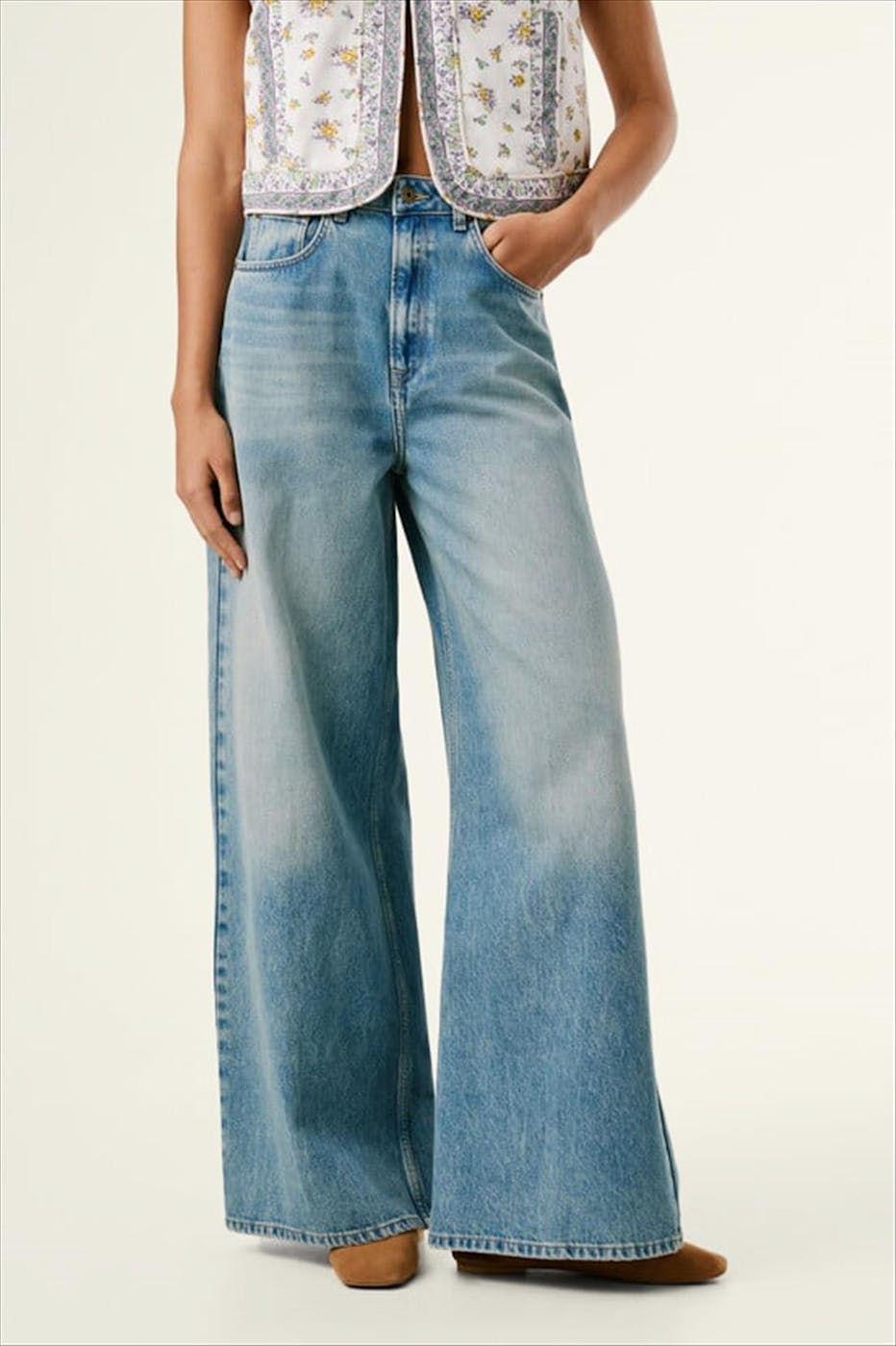 Pepe Jeans London - Lichtblauwe Jaimy Wide jeans