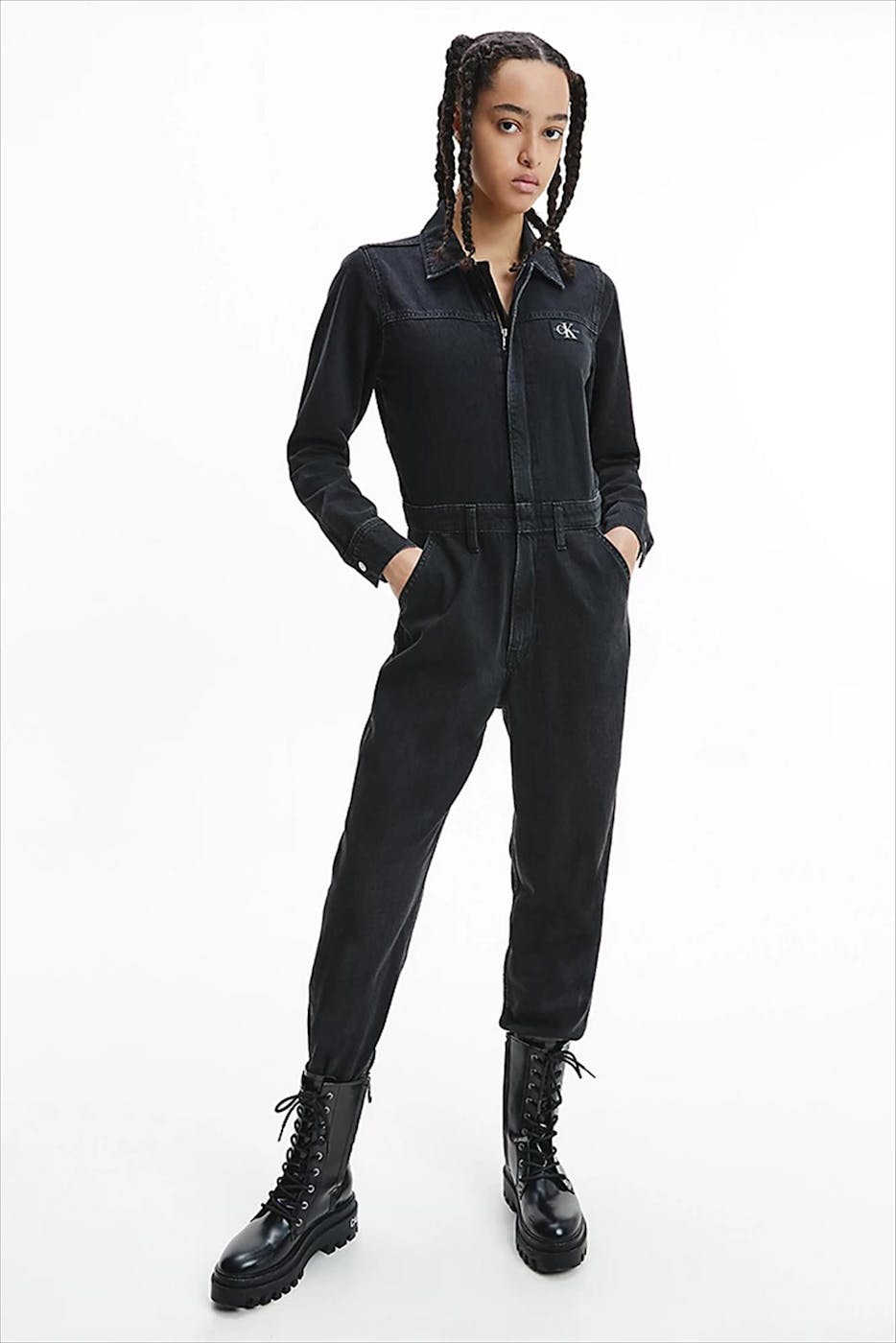 Calvin Klein Jeans - Zwarte Denim Jumpsuit