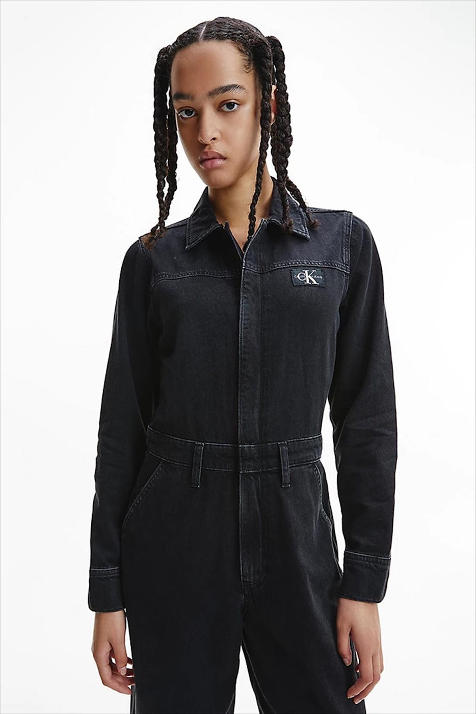 Calvin Klein Jeans - Zwarte Denim Jumpsuit