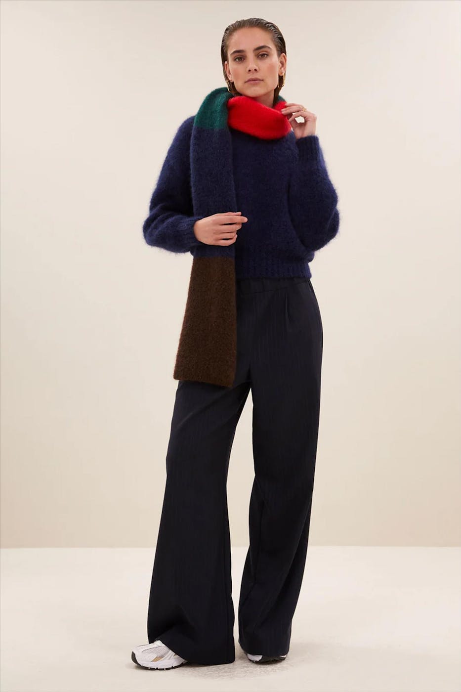 BY BAR - Multicolor Leah Striped sjaal