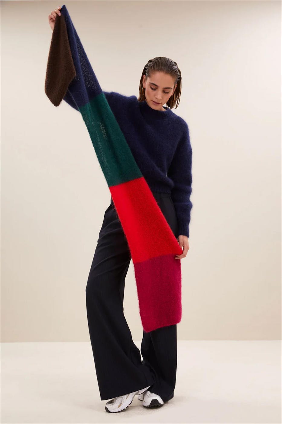 BY BAR - Multicolor Leah Striped sjaal