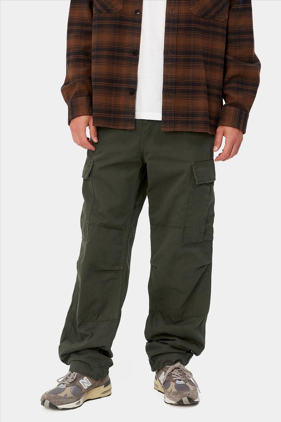 Carhartt WIP - Donkergroene Regular Cargo broek