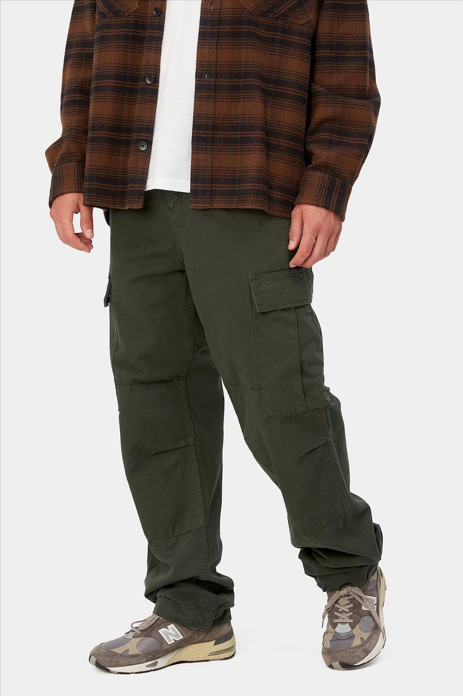 Carhartt WIP - Donkergroene Regular Cargo broek