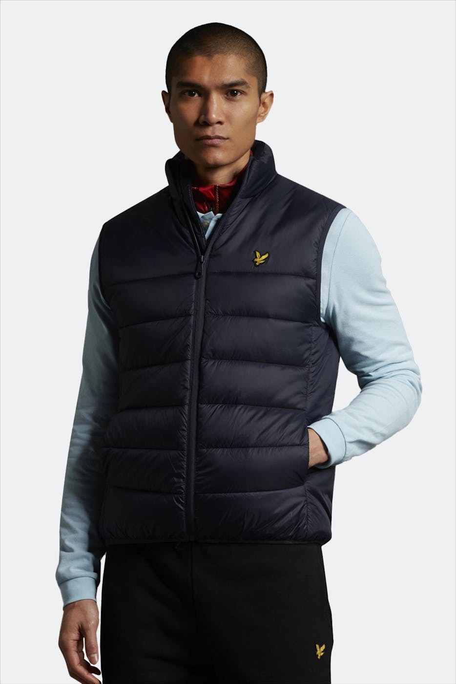 Lyle & Scott - Donkerblauwe Puffer bodywarmer