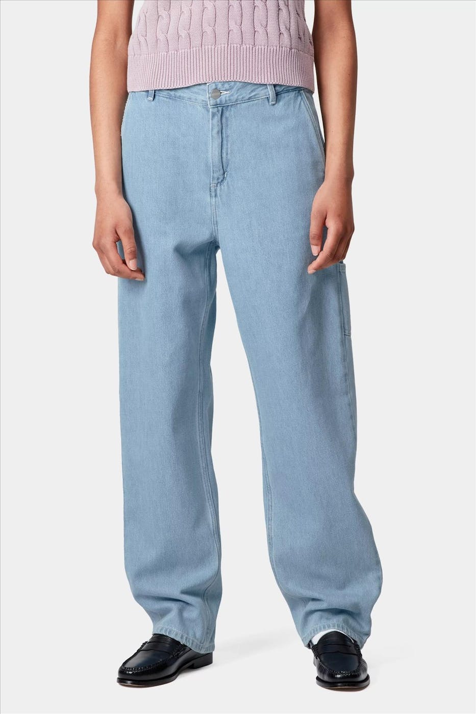 Carhartt WIP - Lichtblauwe Straight Pierce jeans