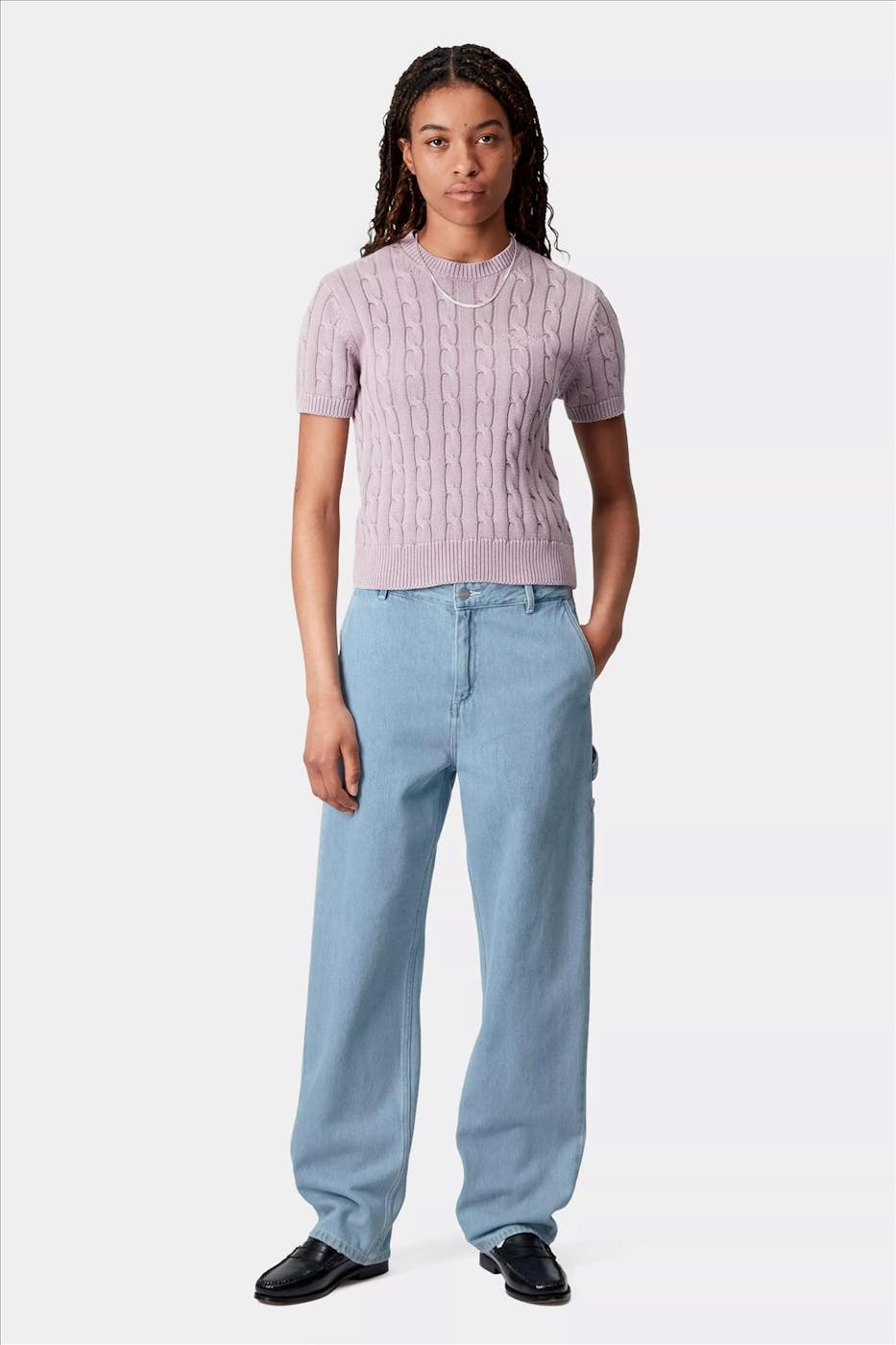 Carhartt WIP - Lichtblauwe Straight Pierce jeans