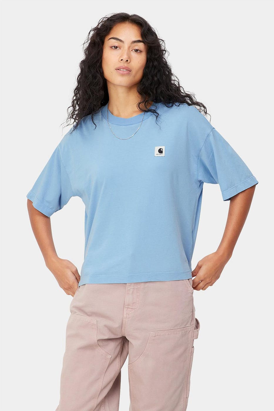 Carhartt WIP - Lichtblauwe Nelson T-shirt