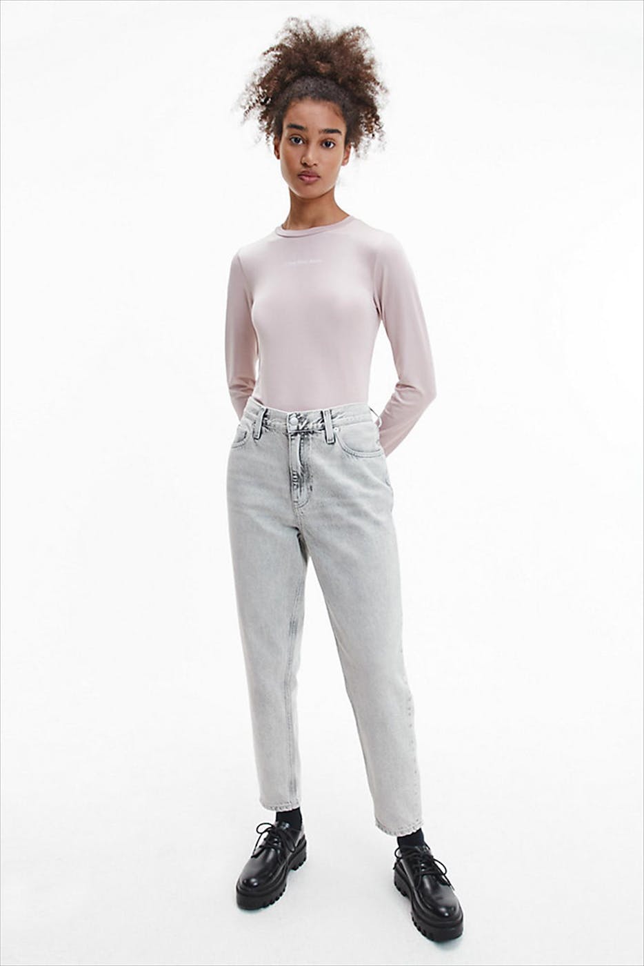 Calvin Klein Jeans - Grijze Mom Jean Jeans